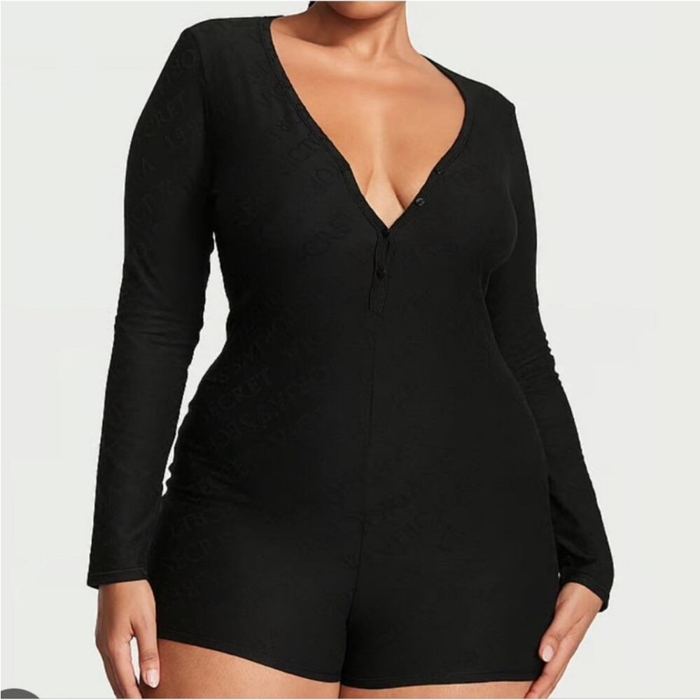 Victoria's Secret Black V-Neck Romper